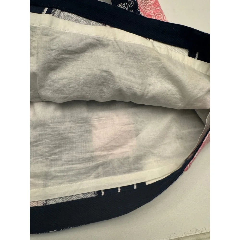 Vineyard Vines Patchwork Mini Skirt Pink Navy White Preppy‎ Size 6